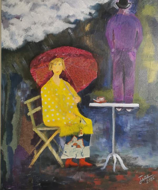 Ce soir j'attends Madeleine! — Technique mixte par JAZZ, fontainebleau