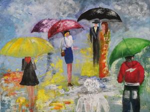 Et pluie quoi — Acrylique sur toile