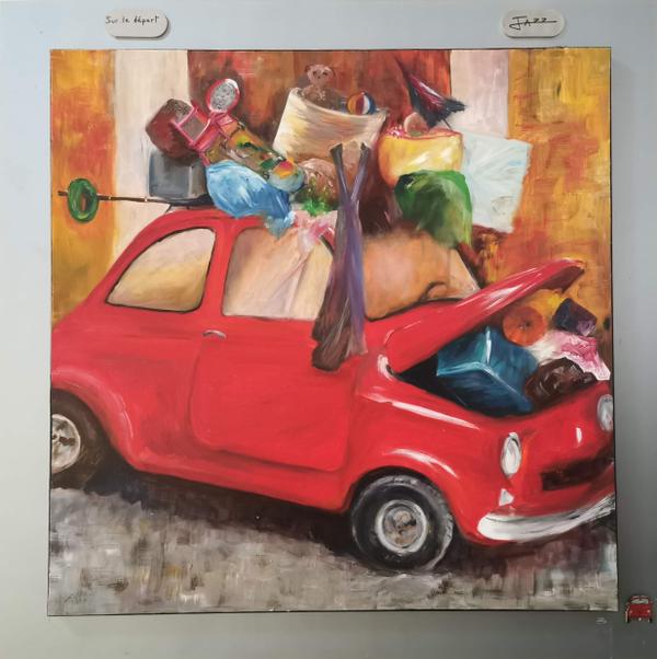 Sur le départ... — Huile sur toile par JAZZ, fontainebleau