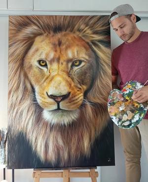Lion — Peinture en spray