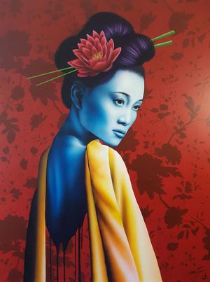 Geisha — Peinture en spray