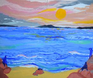 Bleu horizon — Acrylique sur toile