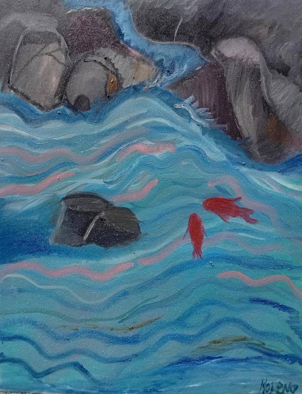 Récif — Huile sur toile par Jean-Baptiste Moreno, PARIS