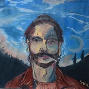 Autoportrait de nuit — Huile 