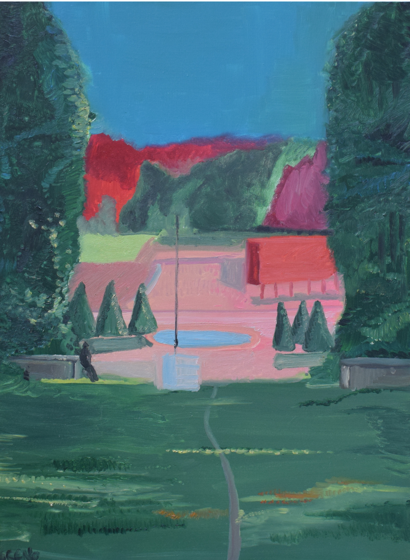 Eté indien au parc de Saint-Cloud — Huile  par Jean-Baptiste Moreno, PARIS