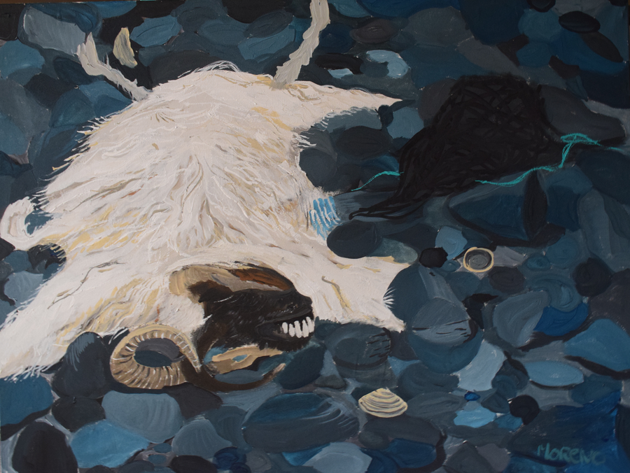 Le sourire du mouton — Acrylique  par Jean-Baptiste Moreno, PARIS