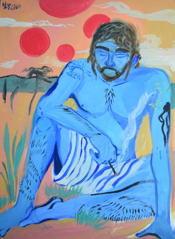 Le deuil — Acrylique sur toile par Jean-Baptiste Moreno, PARIS